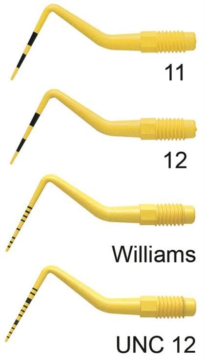 Hu-Friedy Colorvue Perio Probe Kit, Williams Markings 1-2-3-5-7-8-9-10, #6 Satin Steel Handle, 7 Tips, PCVWKIT6 thumbnail 6
