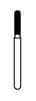 NTI Diamond Bur, FG, Super Coarse, Round End Cylinder, #880-014, 1.4 mm Diameter, 6.0 mm Length, Black Ring, 5/Pkg, SC880-014 thumbnail 6