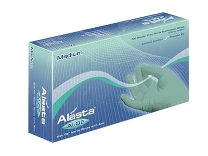 Alasta Aloe Soft-Fit Nitrile Exam Gloves, Powder-Free, Non-Sterile, Large, Green, Textured Fingers, 100/Box, AA100L thumbnail 13