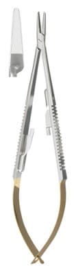 Castroviejo Needle Holder, Smooth Stainless Steel, 5.5" (14 cm), Straight, Each thumbnail 3