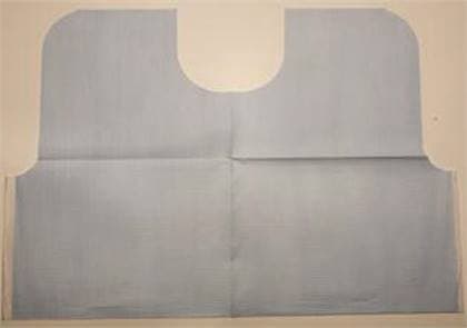 Tidi Products Endo Bib with Cutout, Waist-Length, Contour Neck, 29" x 21", Mauve, 100/Case - Endo Bib W/ Cutout 29X21 Mauve (100) - Image 1