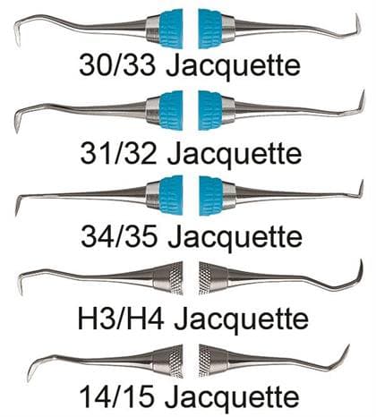 Hu-Friedy Jacquette Scaler 30/33, Double End, #7 Satin Steel Colours Handle, SJ30/337 thumbnail 5