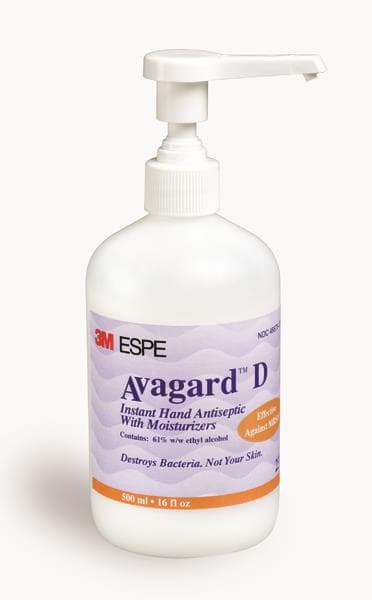 3M Avagard D Instant Hand Antiseptic with Moisturizers, 61% Ethyl Alcohol, Fragrance Free, 16 oz (500 mL) Pump Bottle, 9222 thumbnail 10