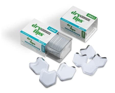Microbrush DryTips Reflective Saliva Absorbent Dry Tips, Large, Silver, Box of 50 - Dry Tips Reflective Saliva Dry Tips LRG Silver (50 - Image 1