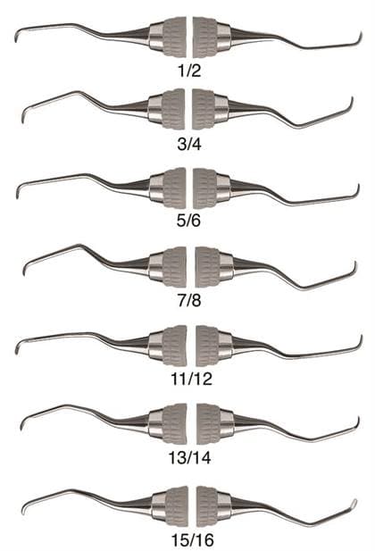 Hu-Friedy EverEdge 5/6 Mini Five Resin Handle Dental Scaler, Yellow, Size 8 - --5/6 Mini Five Resin 8 Yellow EverEdge - Image 1