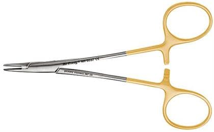 Hu-Friedy Halsey Perma Sharp Needle Holder, Serrated, 13 cm (5"), Gold Plated, NH5037 thumbnail 5