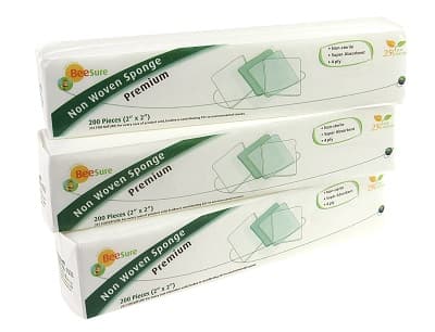 BeeSure Premium Non-Woven Sponges, 2" x 2", 4-Ply, Non-Sterile, 5000/Case, BE1522 thumbnail 3