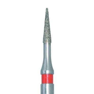 Meisinger 890U-010 FG Ultra Fine Diamond Bur, Needle Shape, 1.0 mm Head Diameter, 4 mm Working Length, Friction Grip, White Ring, 5/Pack thumbnail 5