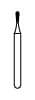 NTI FG Diamond Bur, Medium Grit, Pear Shape, 0.8 mm Diameter, 2.5 mm Length, Friction Grip, #830-008M, 5/Pack thumbnail 5