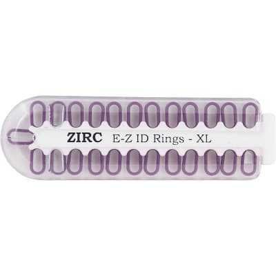 Zirc E-Z ID Instrument Rings, X-Large, Plum, 25/Pack thumbnail 2