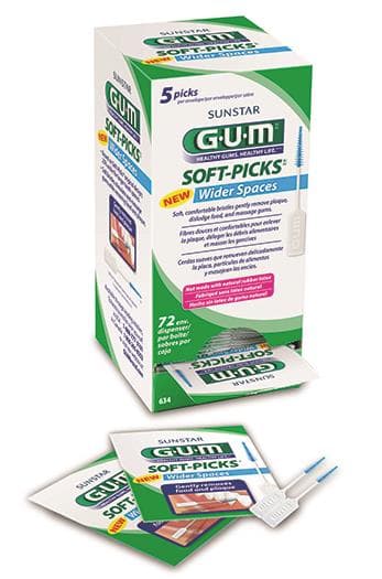 GUM Soft-Picks for Wider Spaces, Interdental Cleaners, 5 Picks/Envelope, 72 Envelopes/Box, 634PG thumbnail 3