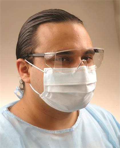 Crosstex Ultra Sensitive FogFree SecureFit Earloop Surgical Mask with Shield, ASTM Level 3, White, 25/Box, GCPWSSF thumbnail 12