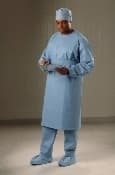 Halyard Control Cover Gown, Elastic Cuff, Extra Large, Blue, 10 per Box - CONTROL COVER GOWN ELASTIC CUFF XLG BLUE (10) - Image 1