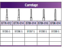 SS White Revelation® Diamond Bur, Curettage, FG, Medium Grit, Size #878K-014, 1.4 mm Diameter, 5/Pkg thumbnail 5
