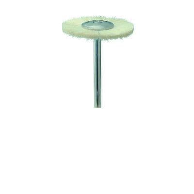 Meisinger HP #100.220 Goat Hair Wheel-Shaped Polishing Brush, White, 22mm, Extraoral, 5/Pk thumbnail 6