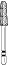 Premier Two Striper Diamond Bur 790.8F, Round-End Taper, Fine Grit, Friction Grip, 5/Pack, #2015501 thumbnail 5