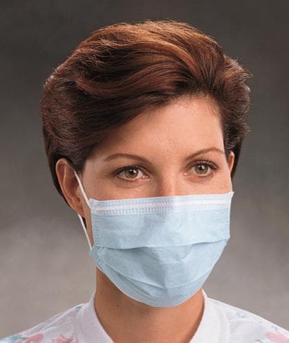 Tecnol Earloop Procedure Masks, Blue, 50/Box, 47080 thumbnail 4