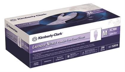 Halyard KC100 Lavender Nitrile Exam Gloves, Powder-Free, Latex-Free, Non-Sterile, Medium, Textured Fingertips, 250/Box, 52818 thumbnail 9