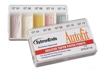 Kerr Autofit Greater Taper Absorbent Paper Points, .06 Taper, White, 100/Pk, 972-0112 thumbnail 10