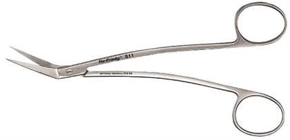 Hu-Friedy #11 Locklin Curved Surgical Scissors, 6.25" (16cm), Serrated Blade, Stainless Steel thumbnail 4