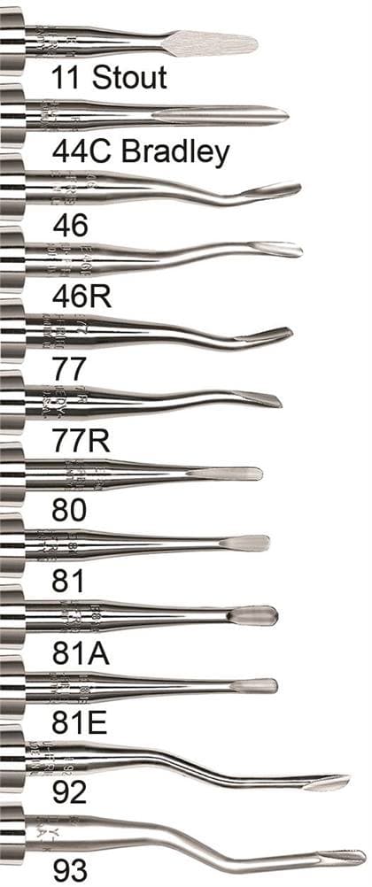 Hu-Friedy Elevator 93 Serrated, #510 Large Tapered Hexagon Handle, Single End, E93 thumbnail 6