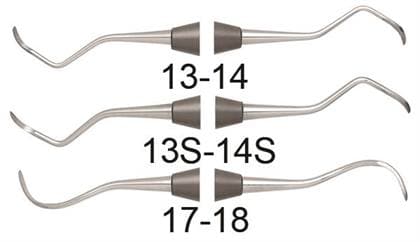 Nordent McCall Universal Curette #13S/14S, Double-End, DuraLite ColorRings Handle, Stainless Steel, 1 Each thumbnail 2