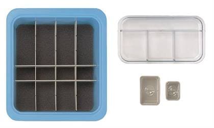 Zirc Procedure Tub Insert, 10 Compartments, Gray, 10-3/4" x 9-11/16" x 1", 20Z465 thumbnail 7
