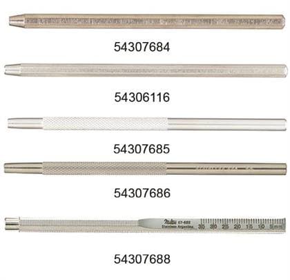 Miltex Octagonal Cone Socket Mirror Handle with Millimeter Ruler, Single End, Stainless Steel, 1/Pkg, 67-688 thumbnail 4