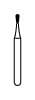 NTI FG Diamond Bur, Coarse Grit, Pear Shape, Friction Grip, #822-008 (C822-008), 0.8 mm Diameter, 2.0 mm Head Length, 5/Pack thumbnail 5