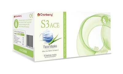 Cranberry S3 ACE Level 3 Earloop Face Mask, Blue, 50/Box, S3080B thumbnail 11
