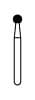 NTI Diamond Bur, FG, Round, # M801, 2.1 mm, Medium Grit, Gray, 5/Pk, M801-021 thumbnail 6