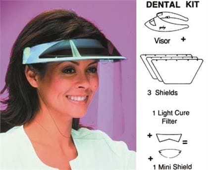 Op-D-Op Visor Shield Protective Barrier System Kit, Extra Large, White, 308DK-WT-XL thumbnail 3