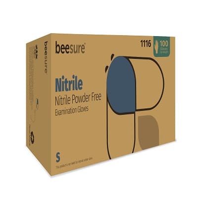 Beesure Nitrile Exam Gloves, Powder-Free, Non-Sterile, Small, Blue, 100/Box, BE1116 thumbnail 10