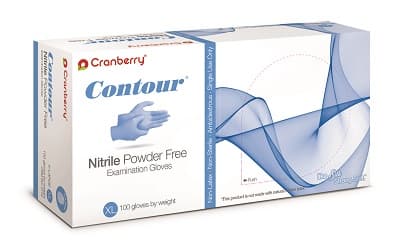 Cranberry Contour® Powder Free Nitrile Exam Gloves, Latex Free, Non-Sterile, Extra Large, Blue, 100/Box, CR3119 thumbnail 11