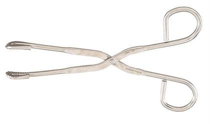 Miltex-Integra Utility-Sterilizer Forceps, Straight, Serrated Jaws, 8" (203mm), Ring Handles, 1/Each thumbnail 3