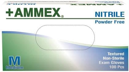 +AMMEX Nitrile Exam Gloves, Powder Free, Non-Sterile, Extra Large, Blue, 100/Box thumbnail 9