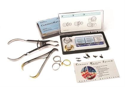 Contact Matrix Trial Kit, 6 Rings (3 Inward & 3 Outward), 100 Small & 100 Large Lite Flex Matrices, 90066 thumbnail 2