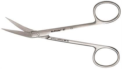 Hu-Friedy #7 Wagner Angled Surgical Scissors, Serrated Blade, 4.5" (11.4 cm), 1 Each thumbnail 4
