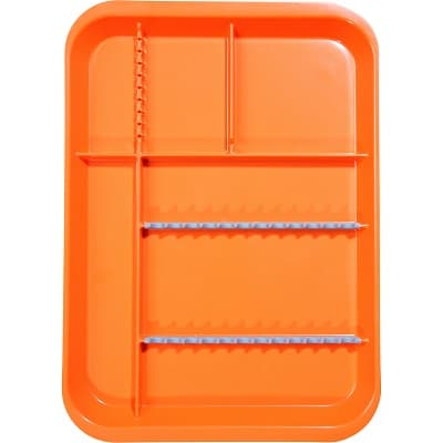 Zirc B-Lok Divided Setup Tray, Size B, Neon Orange, 13-3/8" x 9-5/8" x 7/8", 1/Pk, 20Z451Q thumbnail 5