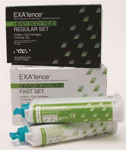 EXA'lence VPES Impression Material, Regular Set, Extra Light Body, Bulk Refill with Yellow Mixing Tips, 48 ml Cartridges, 32/Pkg thumbnail 3
