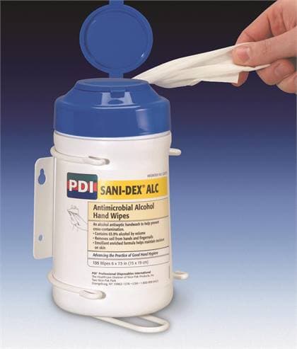 Sani-Hands® Instant Hand Sanitizing Wipes, 70% Ethyl Alcohol, 6" x 7.5", 135/Canister, SAND thumbnail 3