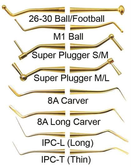 American Eagle Instruments Dr. Mopper IPC-T Interproximal Thin Carver, Double End, 1/4" Stainless Steel Handle, XP Technology, Anterior thumbnail 6