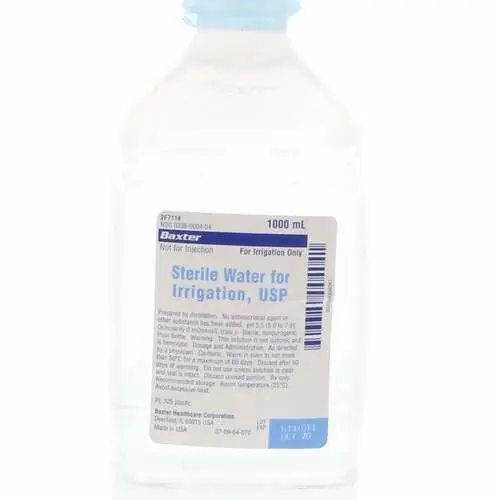 Baxter Sterile Water for Irrigation USP, 1000mL Plastic Pour Bottle, 2F7114 thumbnail 3