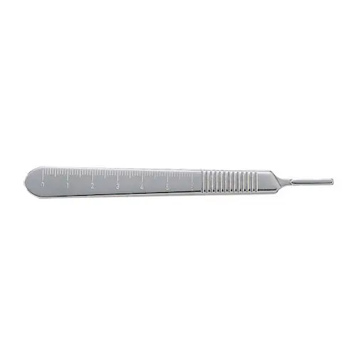 Miltex-Integra #3 Scalpel Handle, Stainless Steel, 4-7/8" (125mm), Fits Blades #10-15C, Graduated in mm/cm thumbnail 3