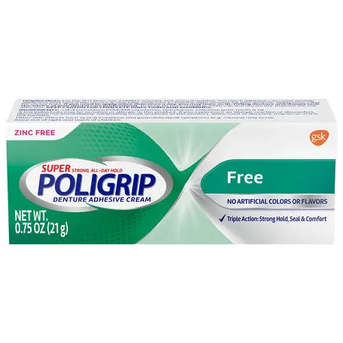 Super Poligrip Denture Adhesive Cream, 0.75 oz Tube, 48/Box, 06214 - Super Poligrip, Adhesive, 0.75 oz., 48/Box, 06214 - Image 1