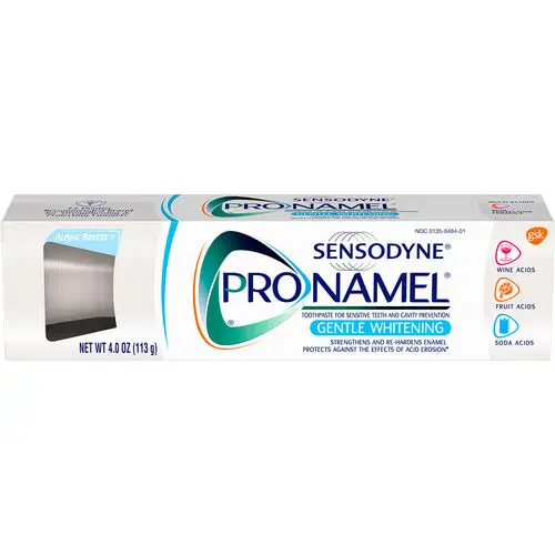 Sensodyne ProNamel Toothpaste, Gentle Whitening, Trial Size, 0.8 oz, 36/Box, 83040 - Sensodyne ProNamel Toothpaste, Gentle Whitening, Trial Size, 0.8 oz, 36/Box, 83040 - Image 1