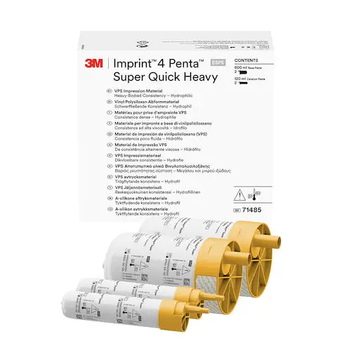 3M™ Imprint™ 4 Penta™ Super Quick Heavy Body VPS Impression Material Refill, 71485, 2 x 300 mL Base + 2 x 60 mL Catalyst thumbnail 8