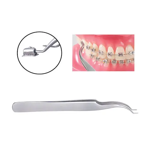 Keat Buccal Tube Tweezers, Single End, Silver, Each, OT-209 thumbnail 2