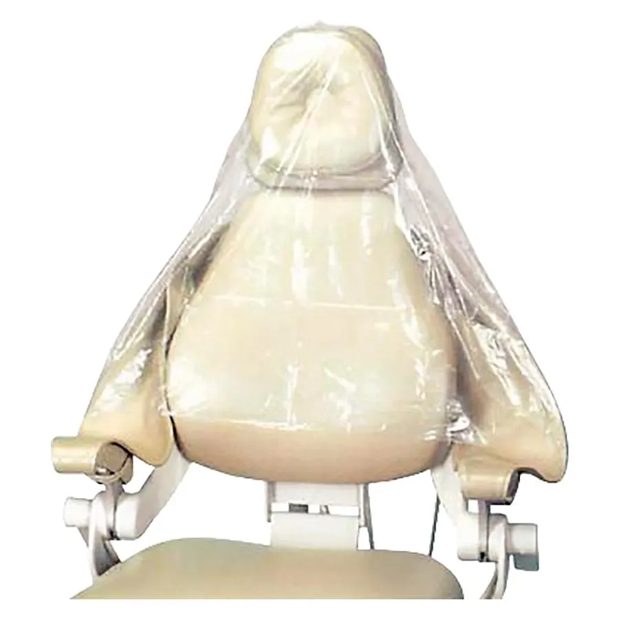 Plasdent Half Chair Cover, 24" x 32", Clear Plastic, 300/Box, PS-102 thumbnail 8