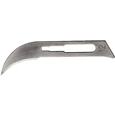 Hu-Friedy Carbon Steel Sterile Scalpel Blades, #12, Single-Use, 100/Box, 10-255-12 thumbnail 5